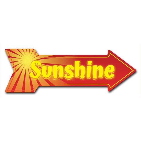 Sunshine Arrow Decal Funny Home Decor 36in Wide